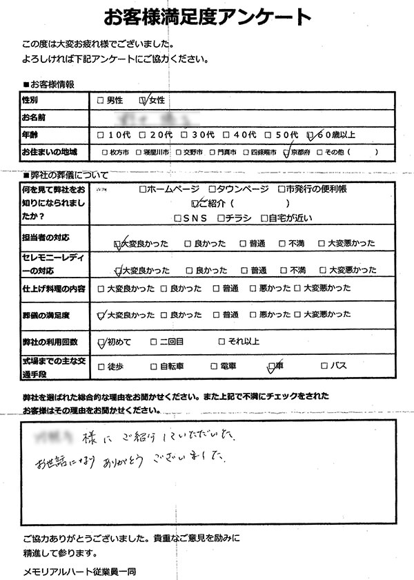アンケート紹介 アンケート紹介